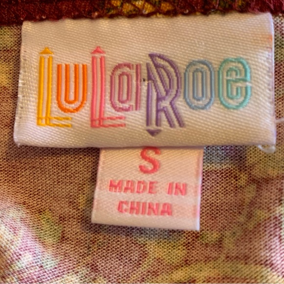 LULAROE. Red/Gold fitted straight dress. Size S. Simply Comfortable. - Picture 8 of 9